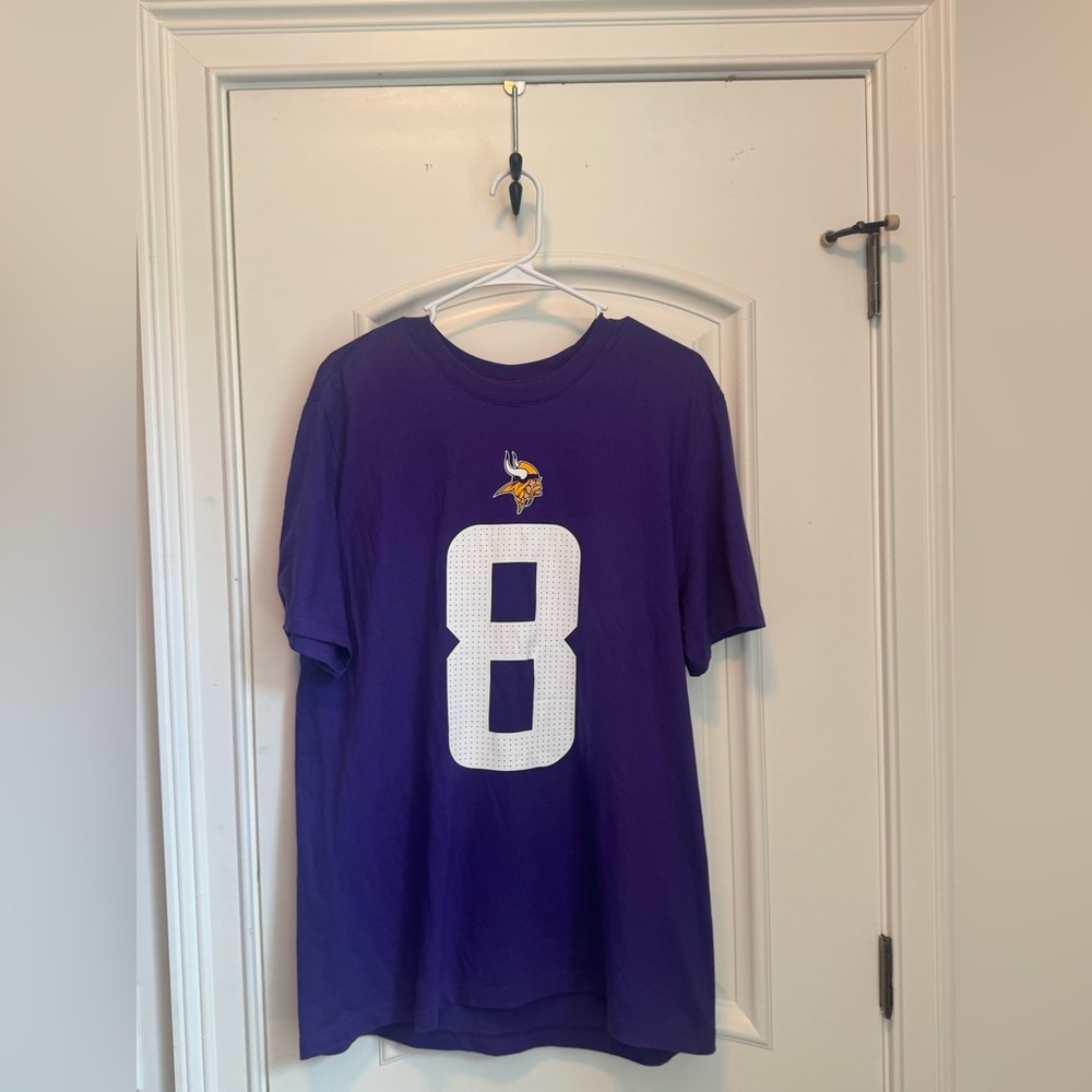 Men’s Purple Nike Kirk Cousins T-shirt Jersey- Size Large NWT